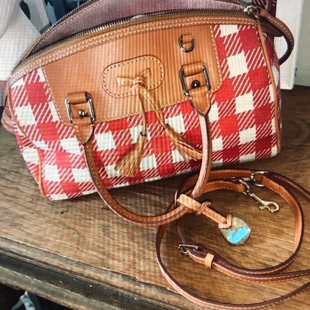 Douney & Bourke Red Plaid Satchel